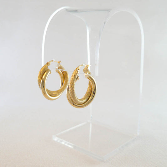 9ct Yellow Gold Hoop Earrings 