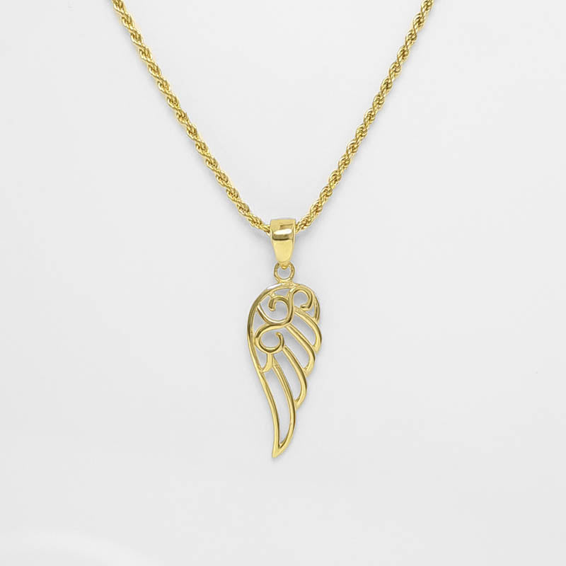 9ct Gold Angel Wing Pendant