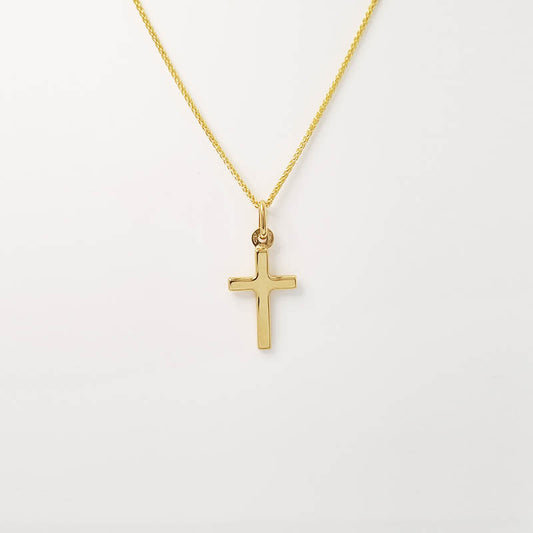 9ct Gold Cross Pendant on a Gold Chain