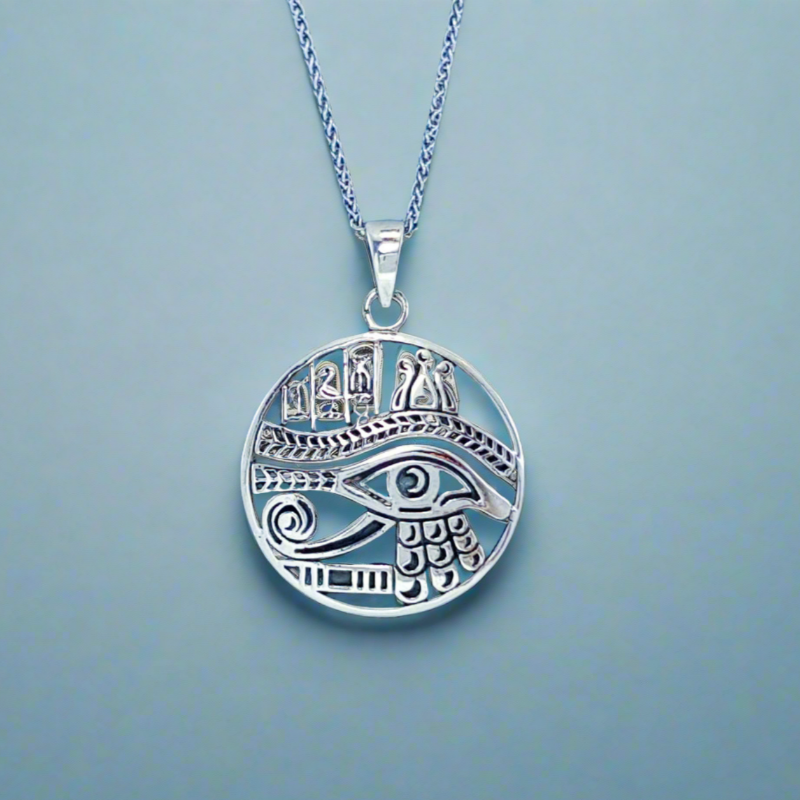 Sterling Silver Eye of Horus Pendant