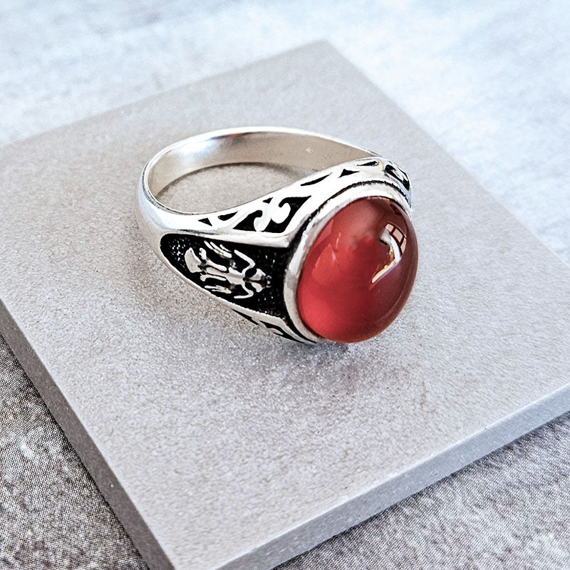 Oval Carnelian Ring Men's Rings For All Occasions