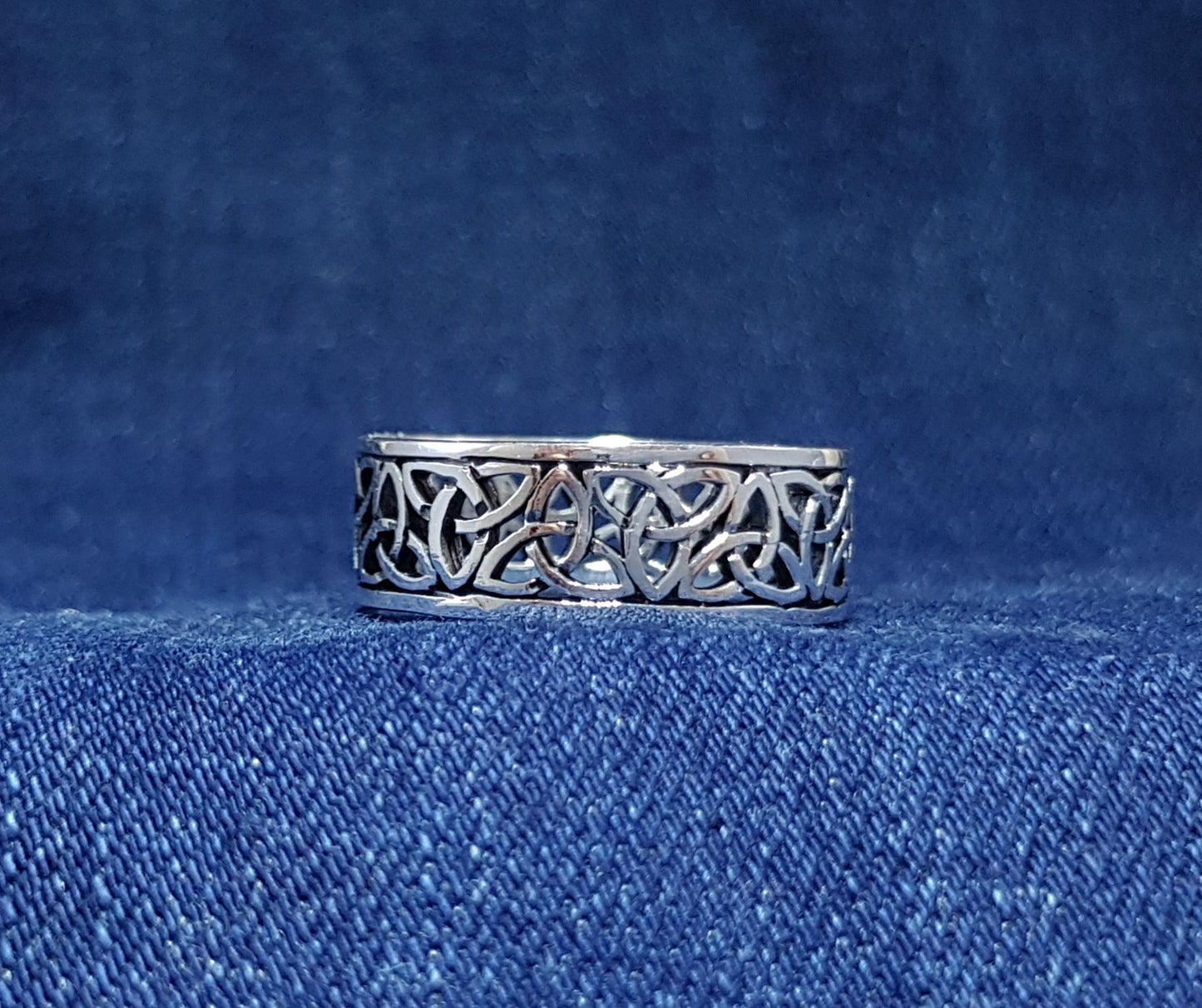 Celtic Design Ring with Open Trinity Design