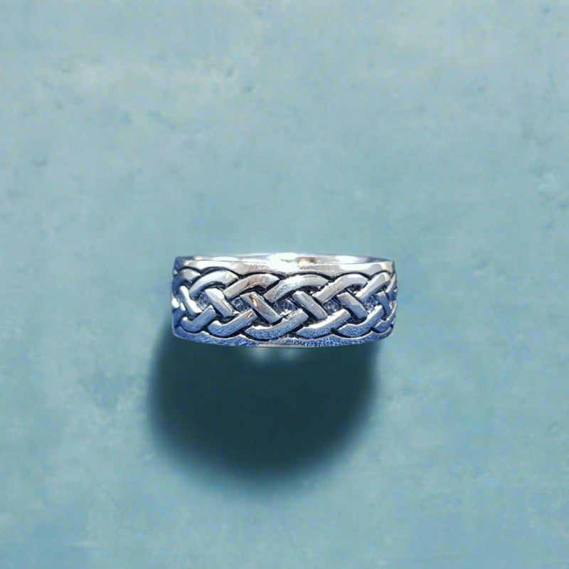 Celtic Knot Ring Silver Rings Men's Jewellery - Main Image