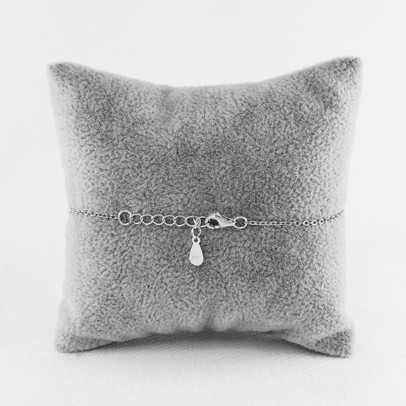 Sterling Silver Circle Of Life Bracelet with Cubic Zirconia Stones