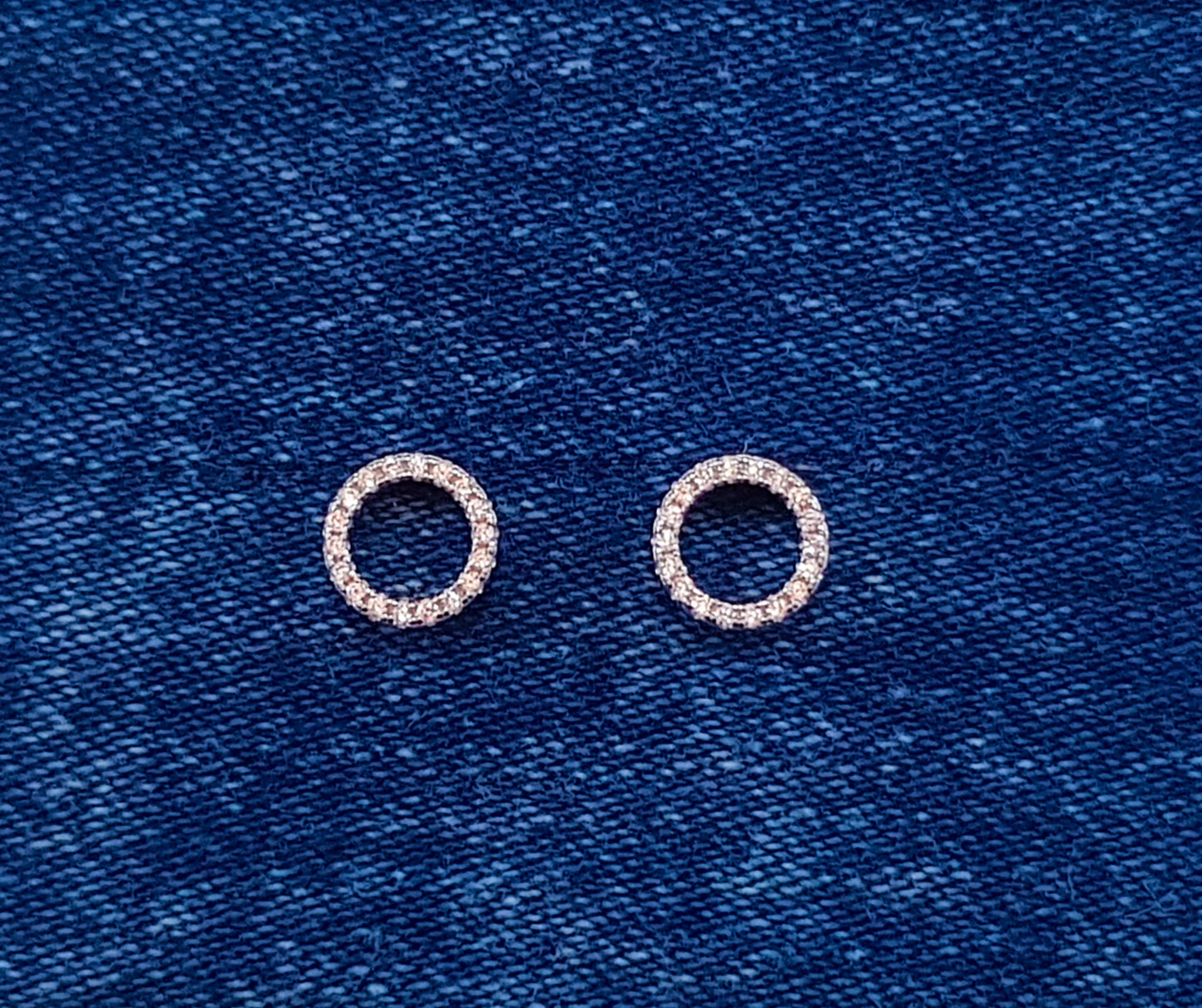 Cubic Zirconia Circle of Life Studs set in Sterling Silver