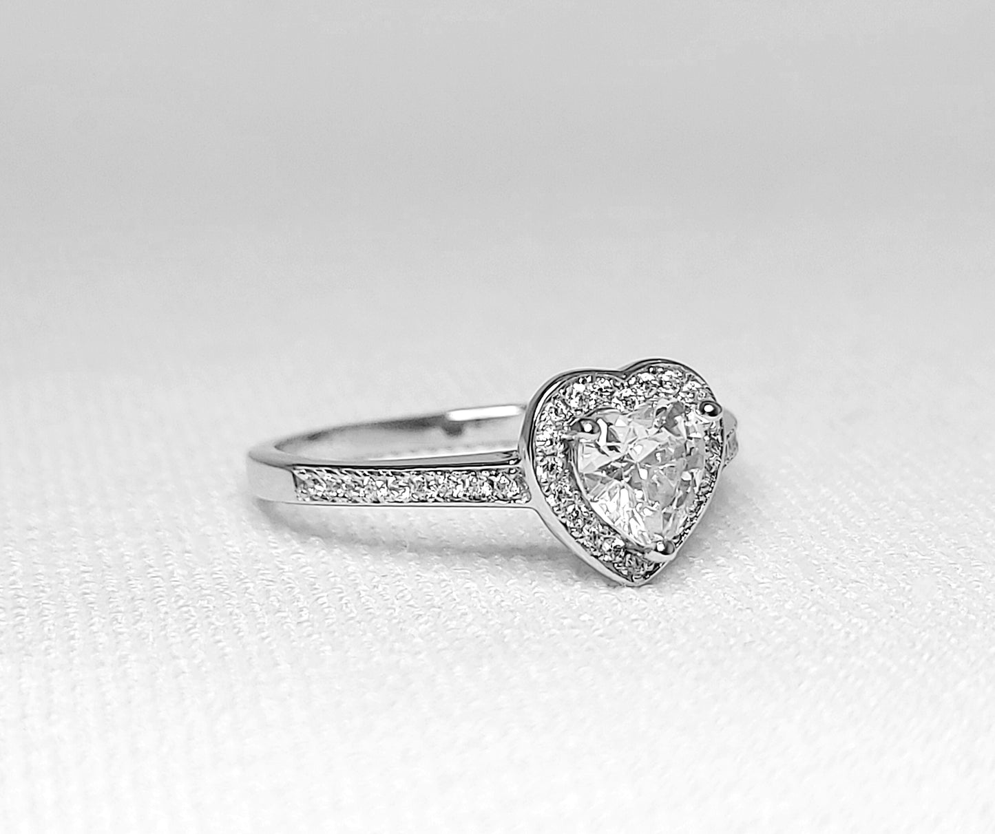 sterling silver cubic zirconia ring.