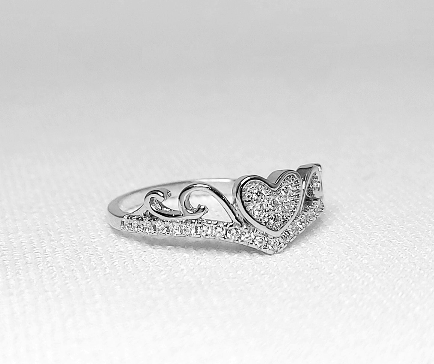 sterling silver cubic zirconia ring.