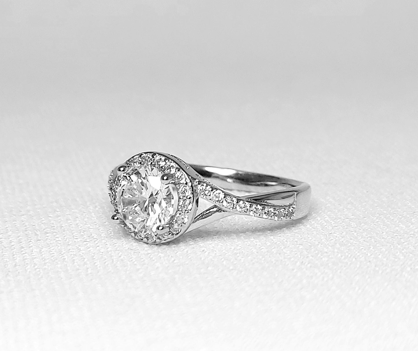 sterling silver cubic zirconia ring.