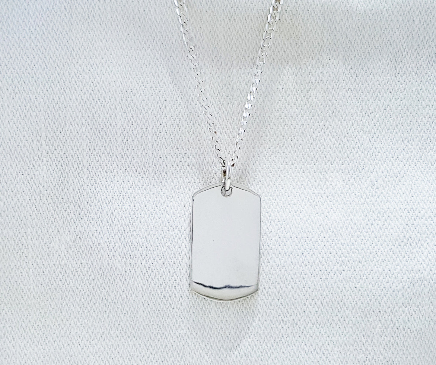 Sterling Silver Dog Tag Pendant