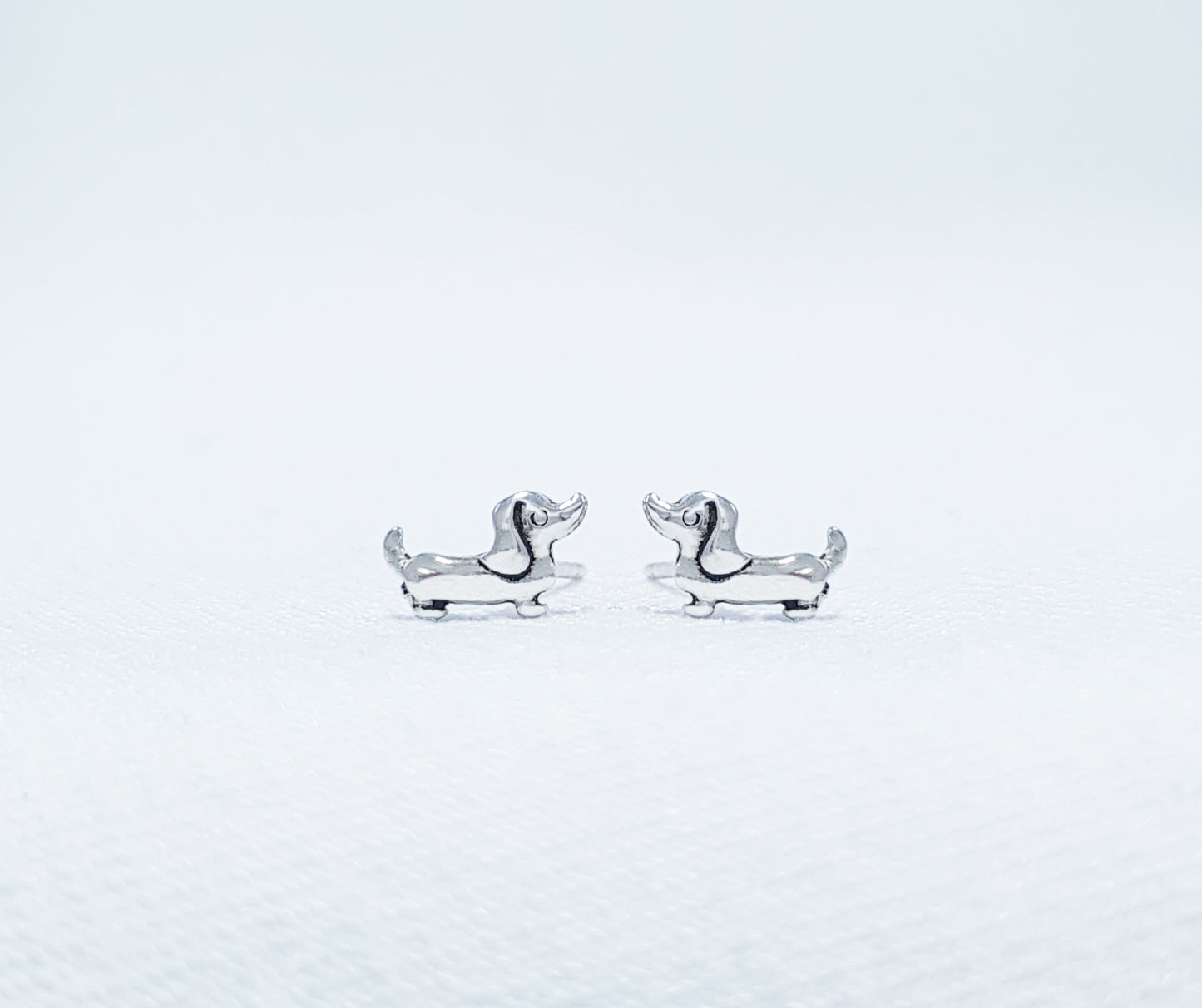sterling silver puppy studs