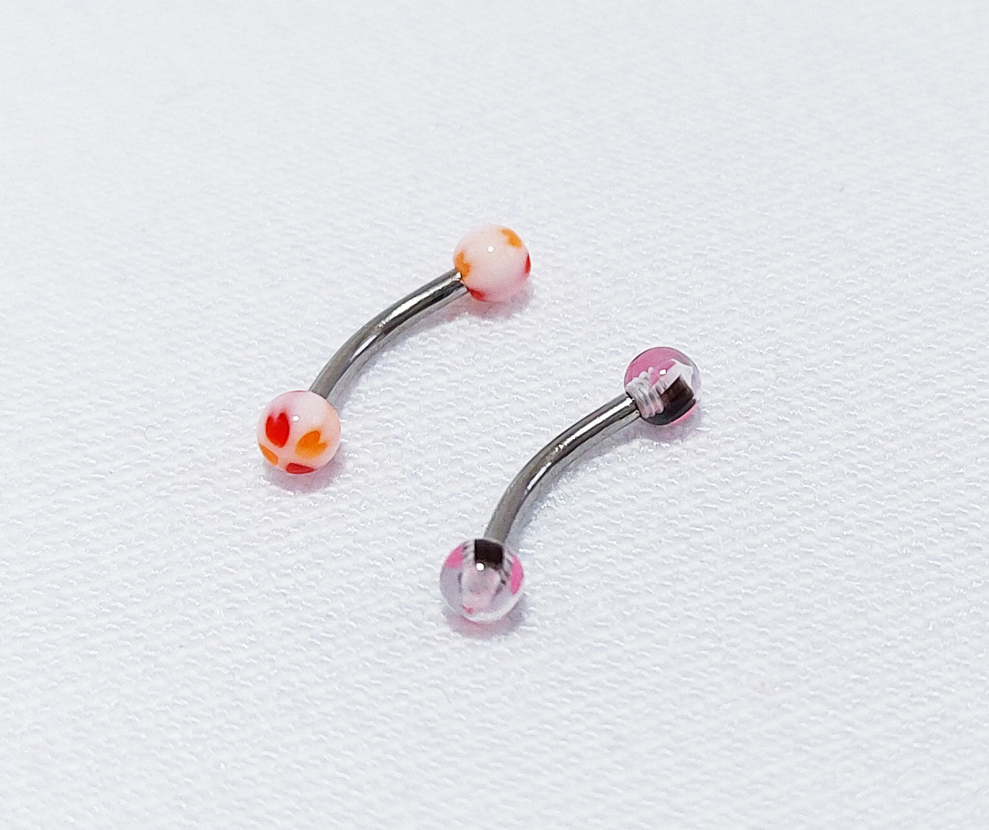 Colourful Eyebrow Bars made from Surgical Steel