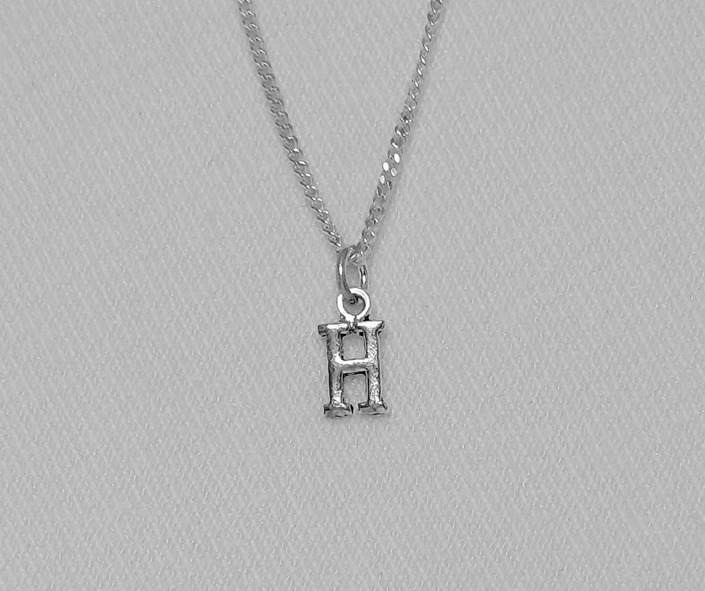 Sterling Silver H Initial Pendant