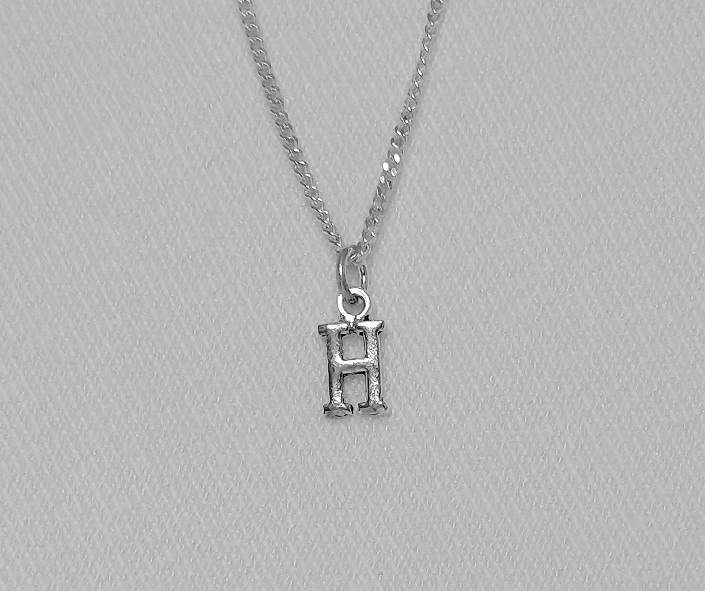 Sterling Silver H Initial Pendant