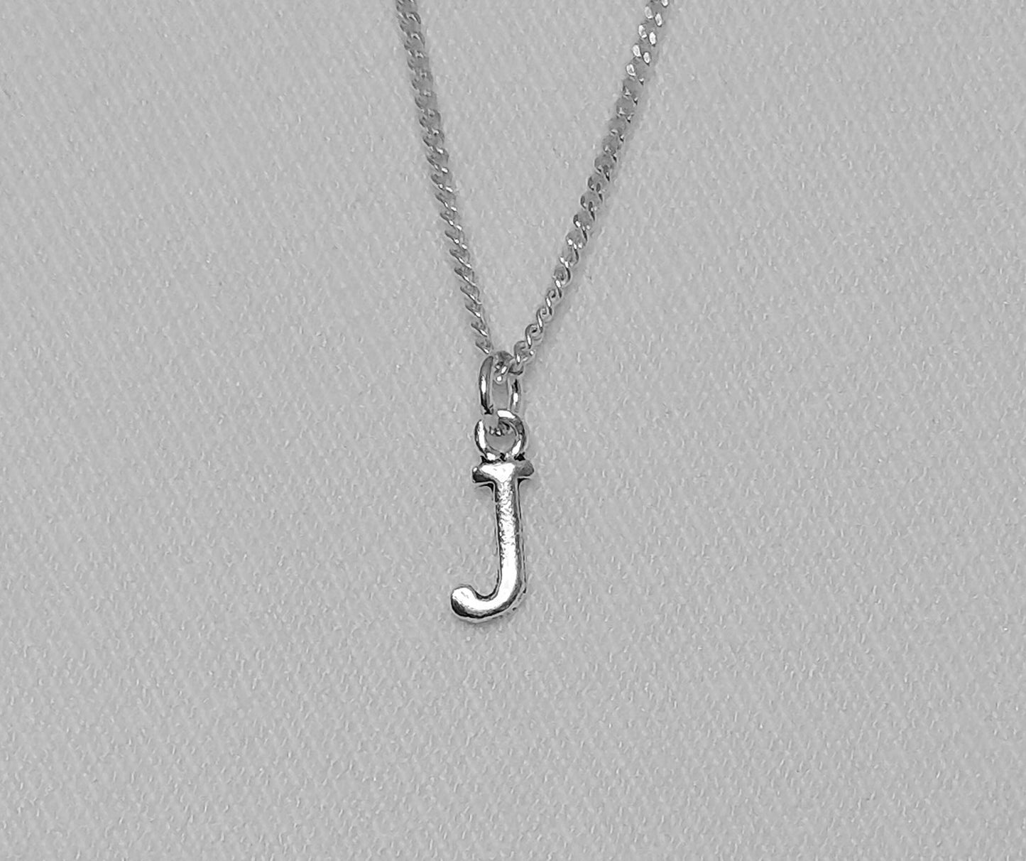 Sterling Silver J Initial Pendant