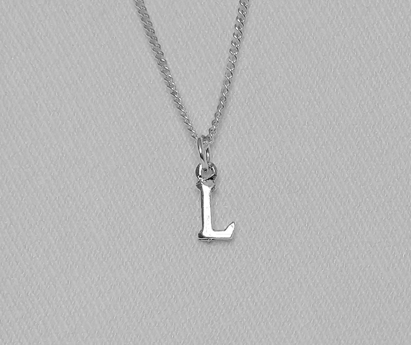 Sterling Silver L Initial Pendant