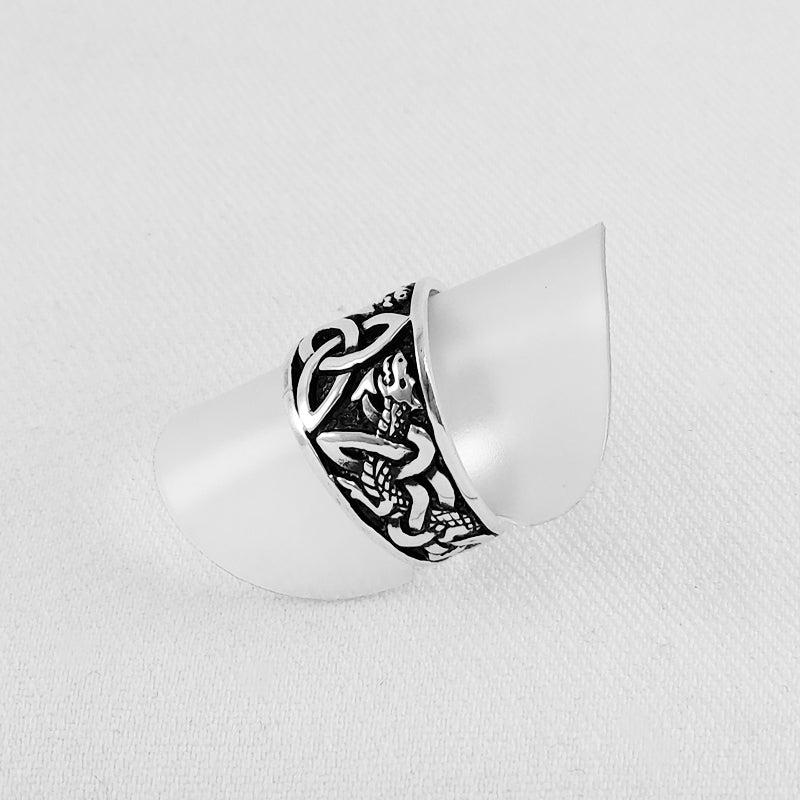 Sterling Silver Celtic Serpent Ring