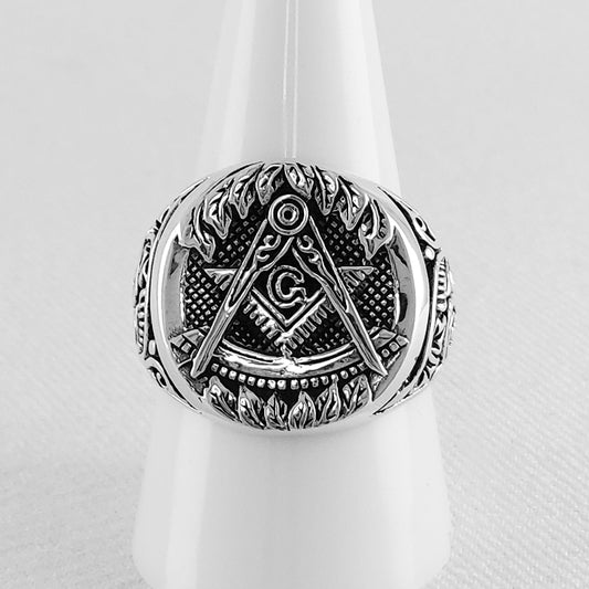 Sterling Silver Freemason Ring