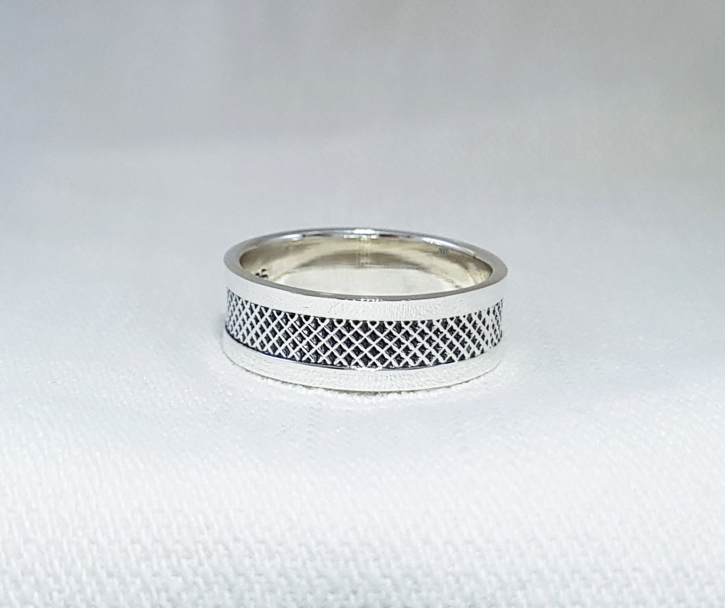 Pattern Ring for Men made from Sterling Silver