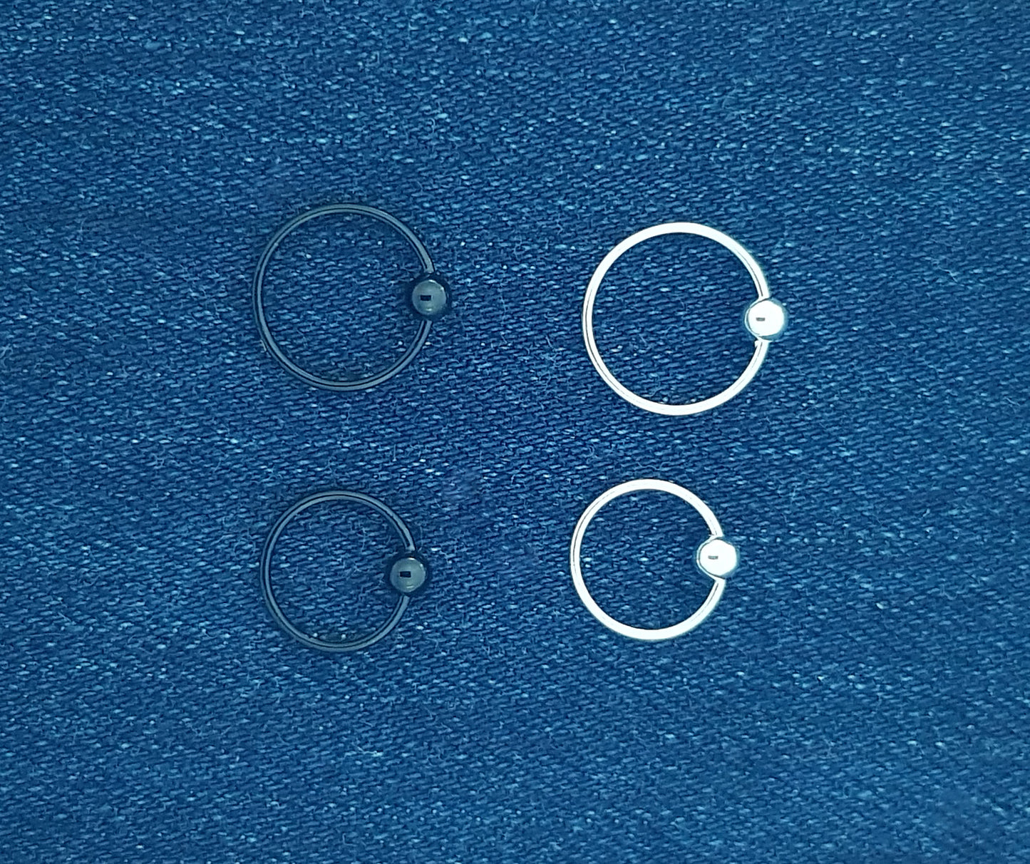 Sterling Silver Nose Rings with a Ball