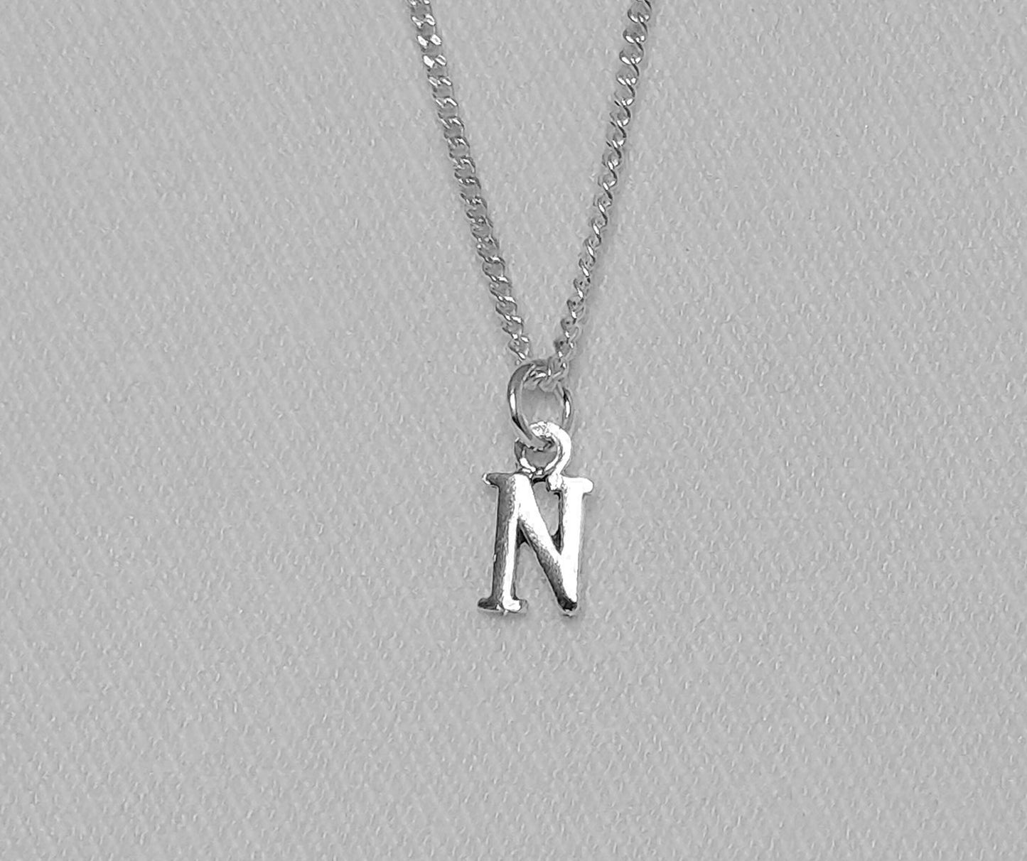 Sterling Silver N Initial Pendant