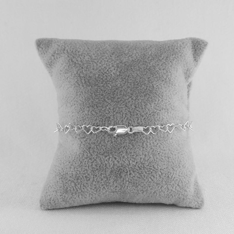Sterling Silver Heart Bracelet
