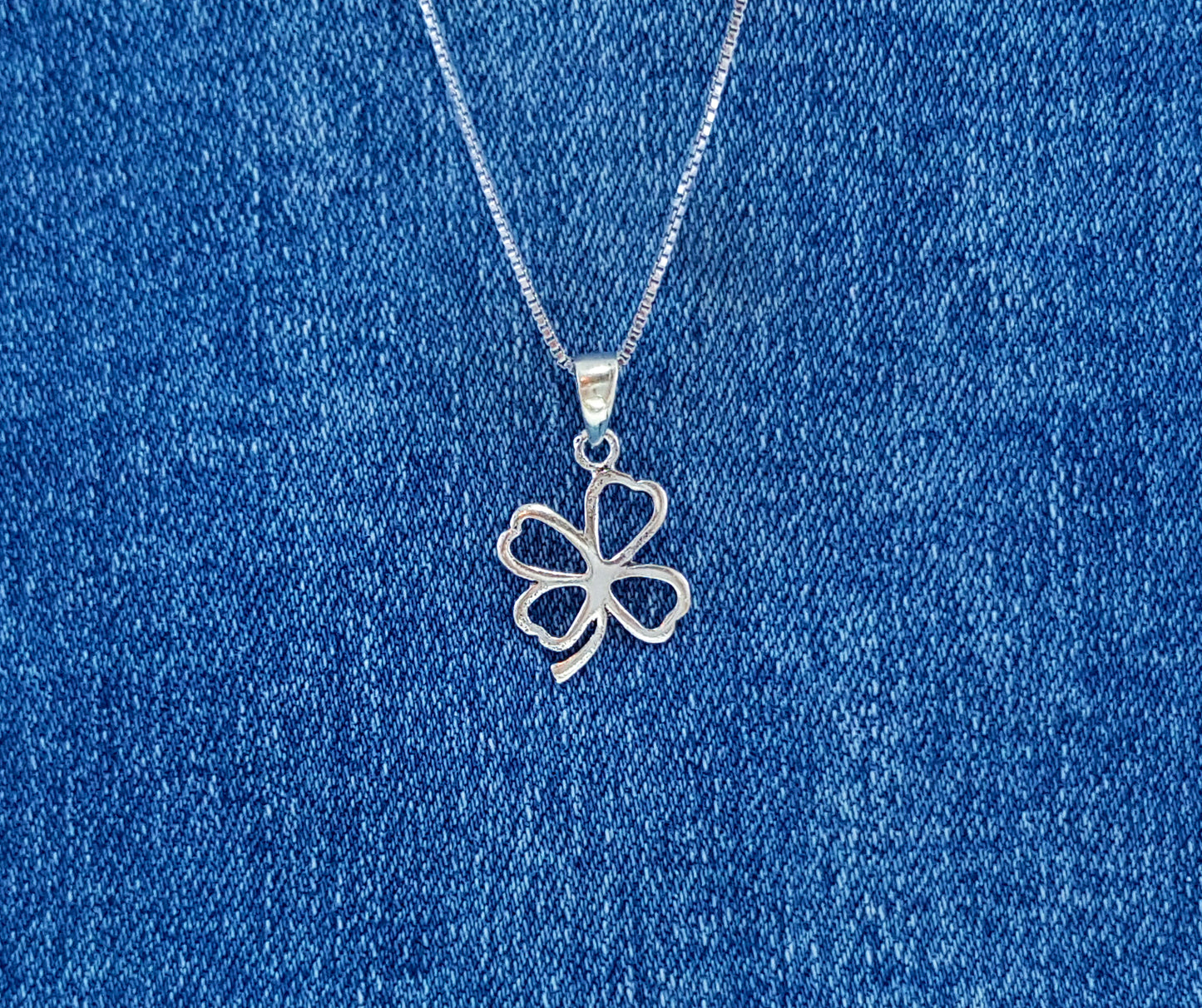Sterling Silver Four Leaf Clover Pendant or Charm