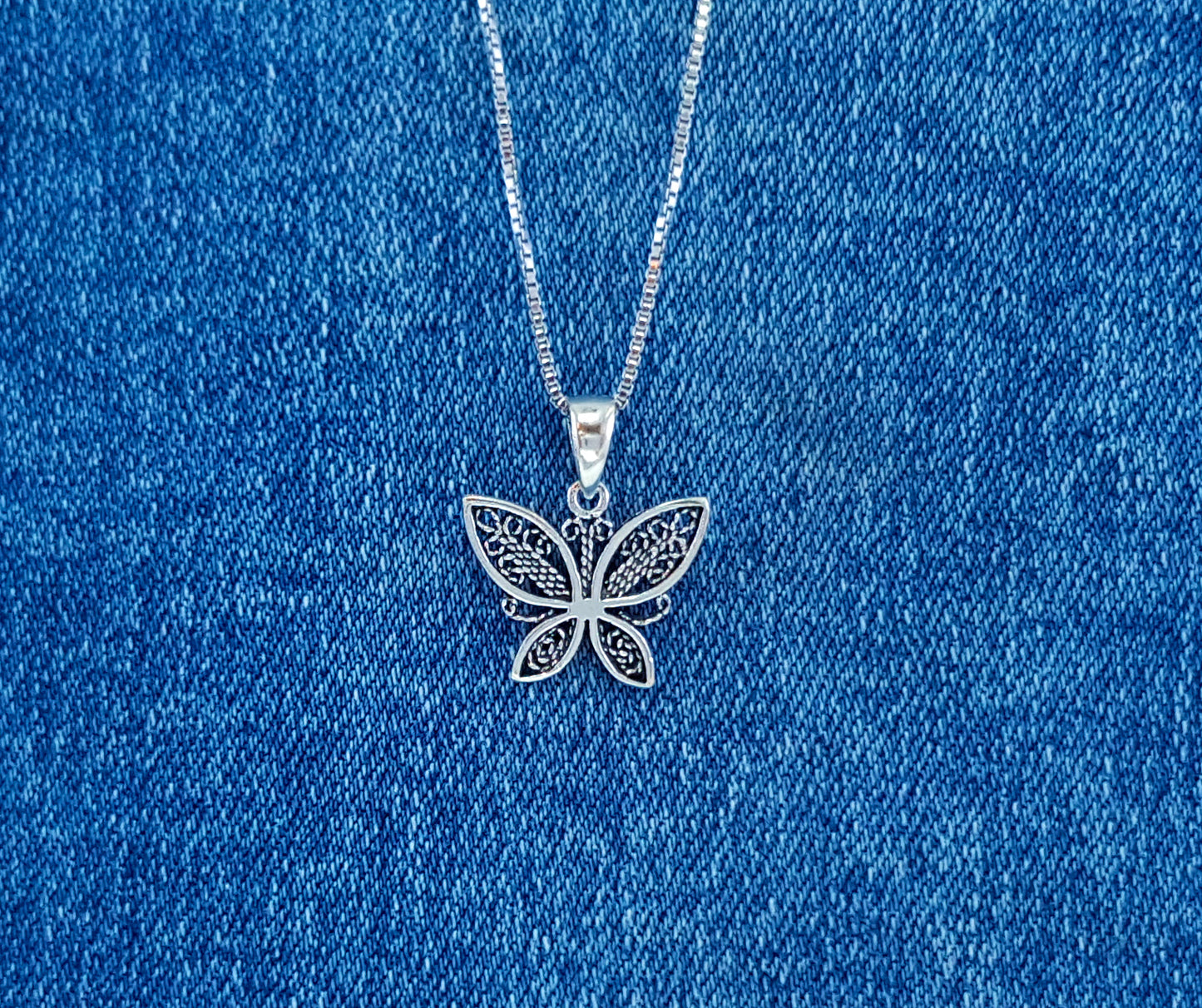 Sterling Silver Butterfly Pendant or Charm