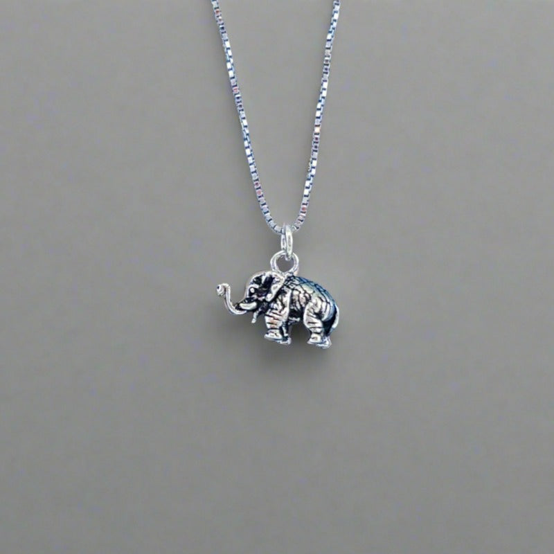Sterling Silver Elephant Charm Pendant