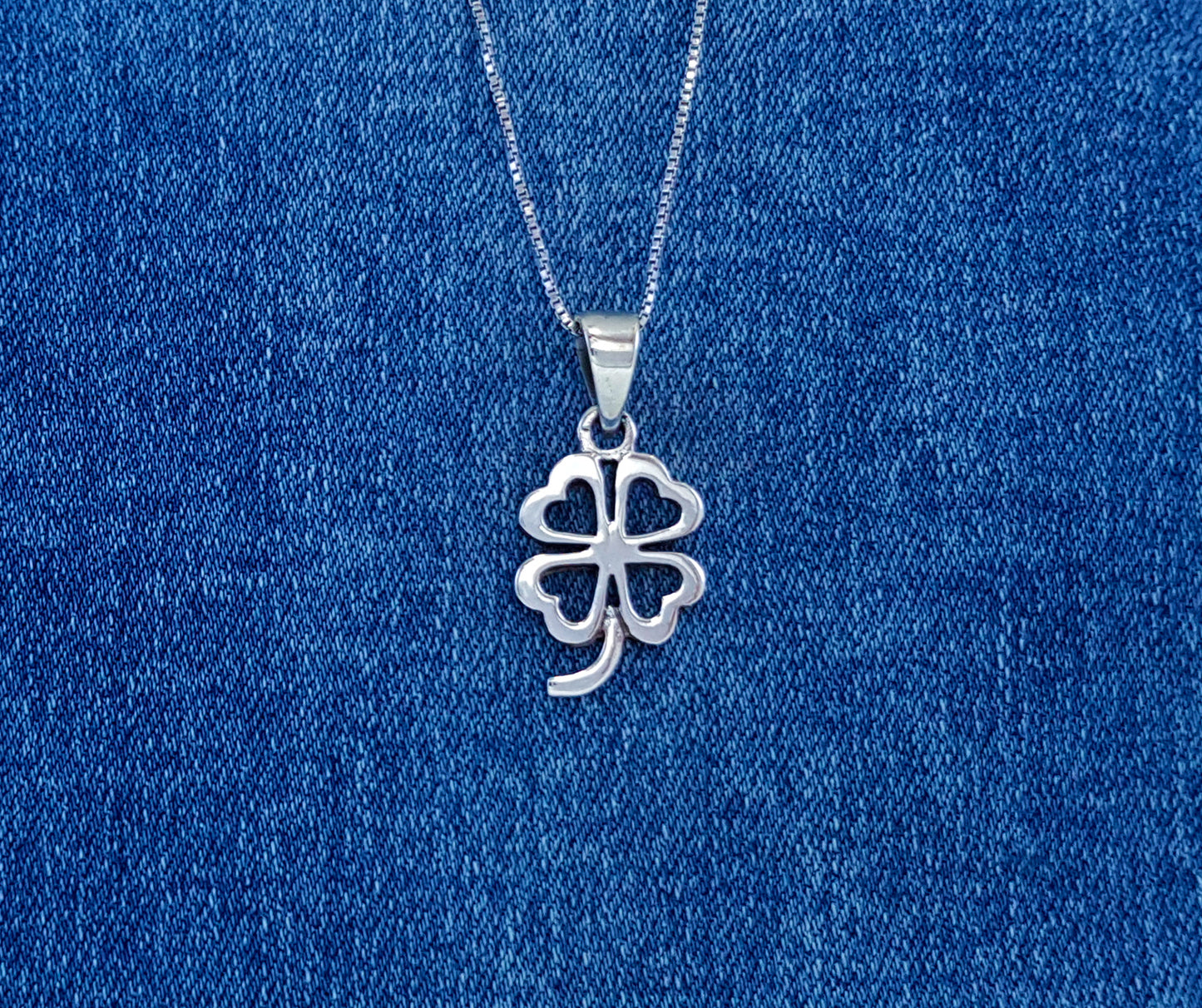 Sterling Silver Four Leaf Clover Pendant or Charm