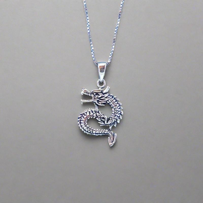 Sterling Silver Dragon Pendant by Silver Image Jewellery