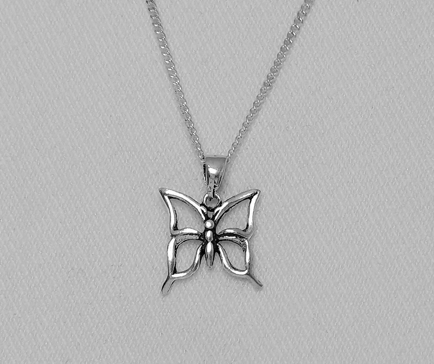 Sterling Silver Butterfly Pendant or Charm
