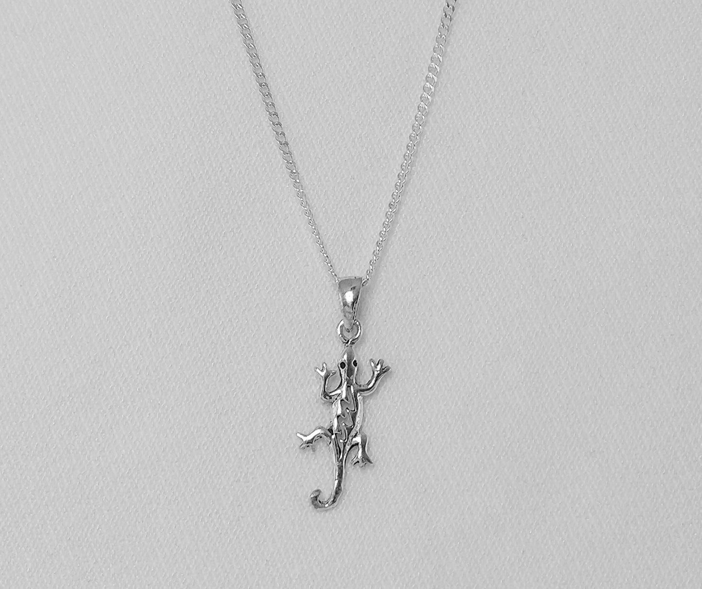 Sterling Silver Gecko Pendant