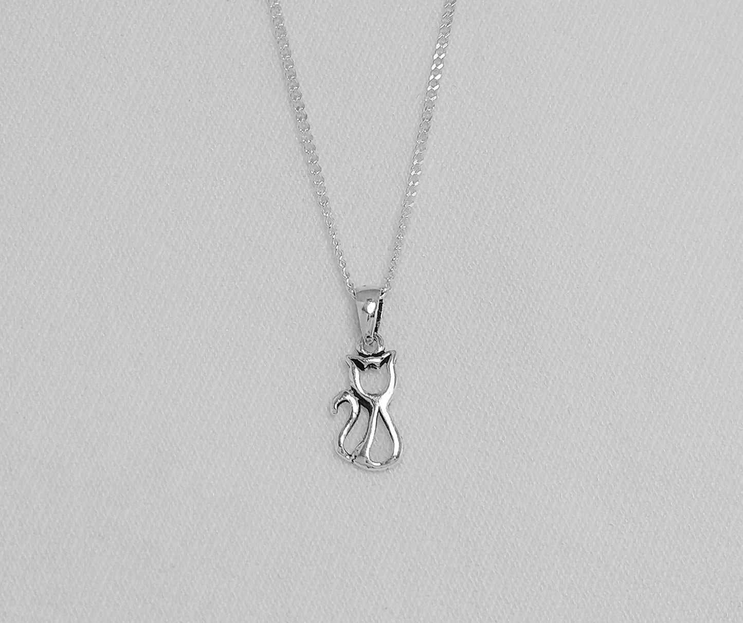 Sterling Silver Cat Charm