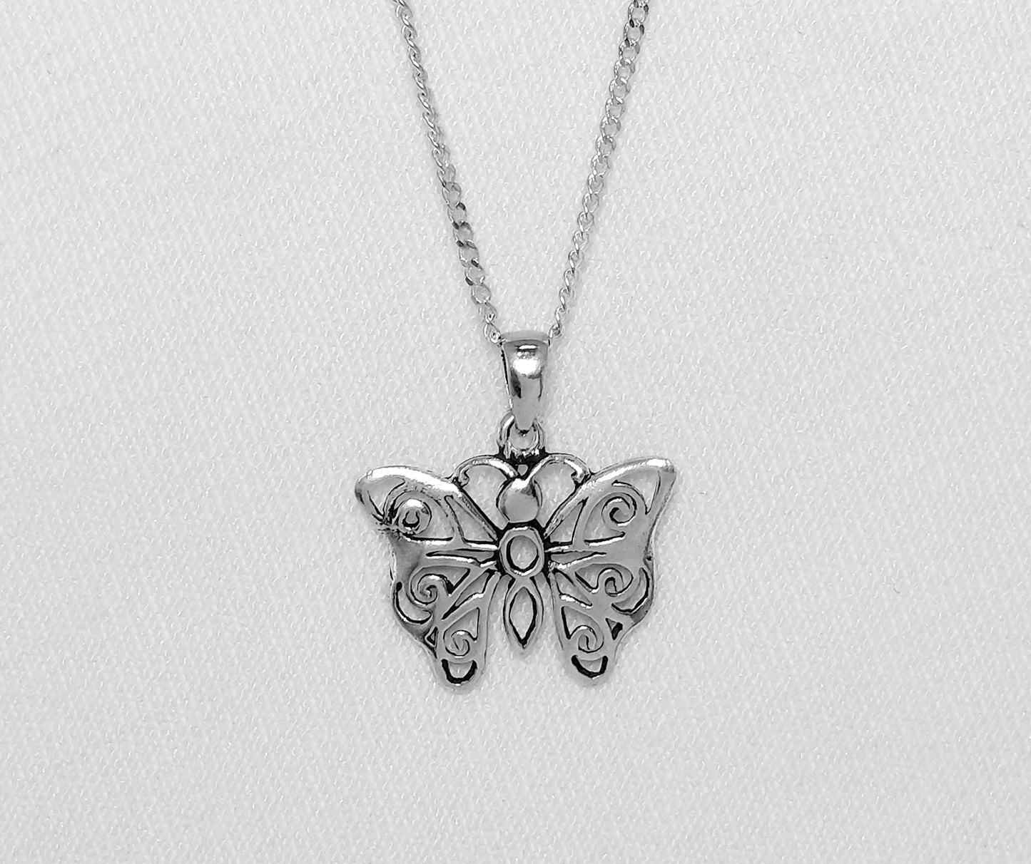 Sterling Silver Butterfly Pendant or Charm