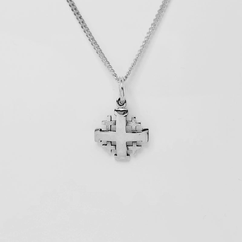 Sterling Silver Jerusalem Cross Pendant