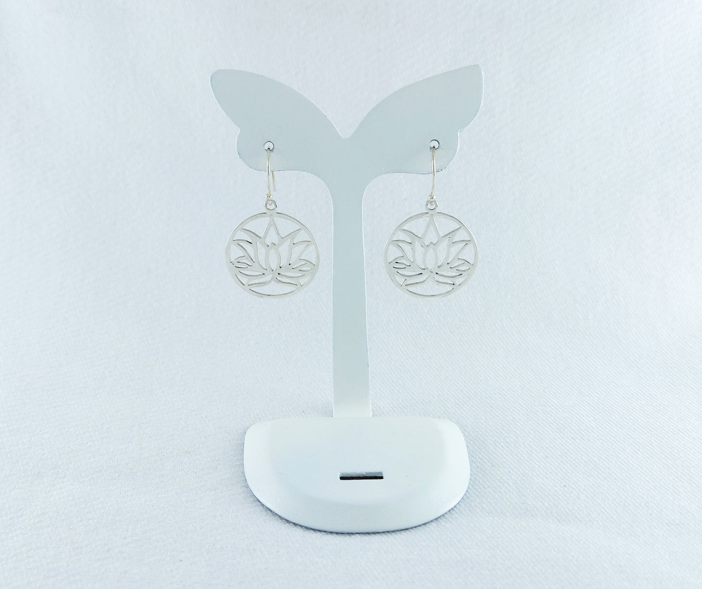 Sterling Silver Lotus Flower Earrings