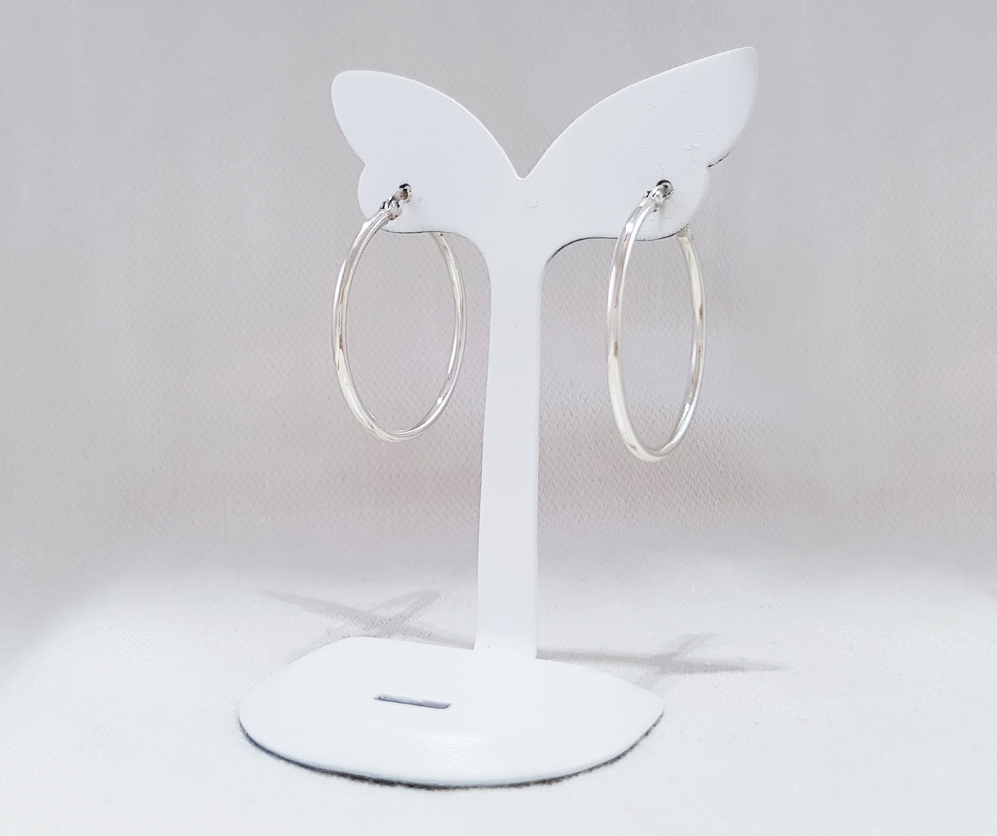 Sterling Silver Hinge Hoops