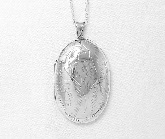 Extra-Large Oval Locket - Sterling Silver