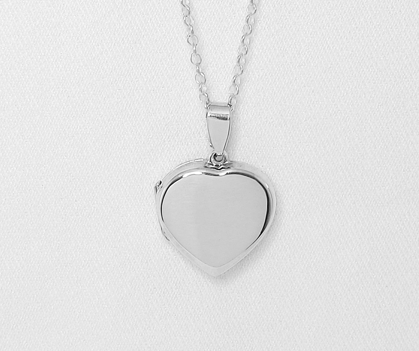 sterling silver heart locket.