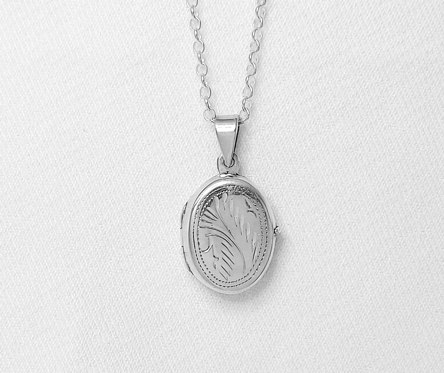 Sterling Silver Oval Locket - Small
