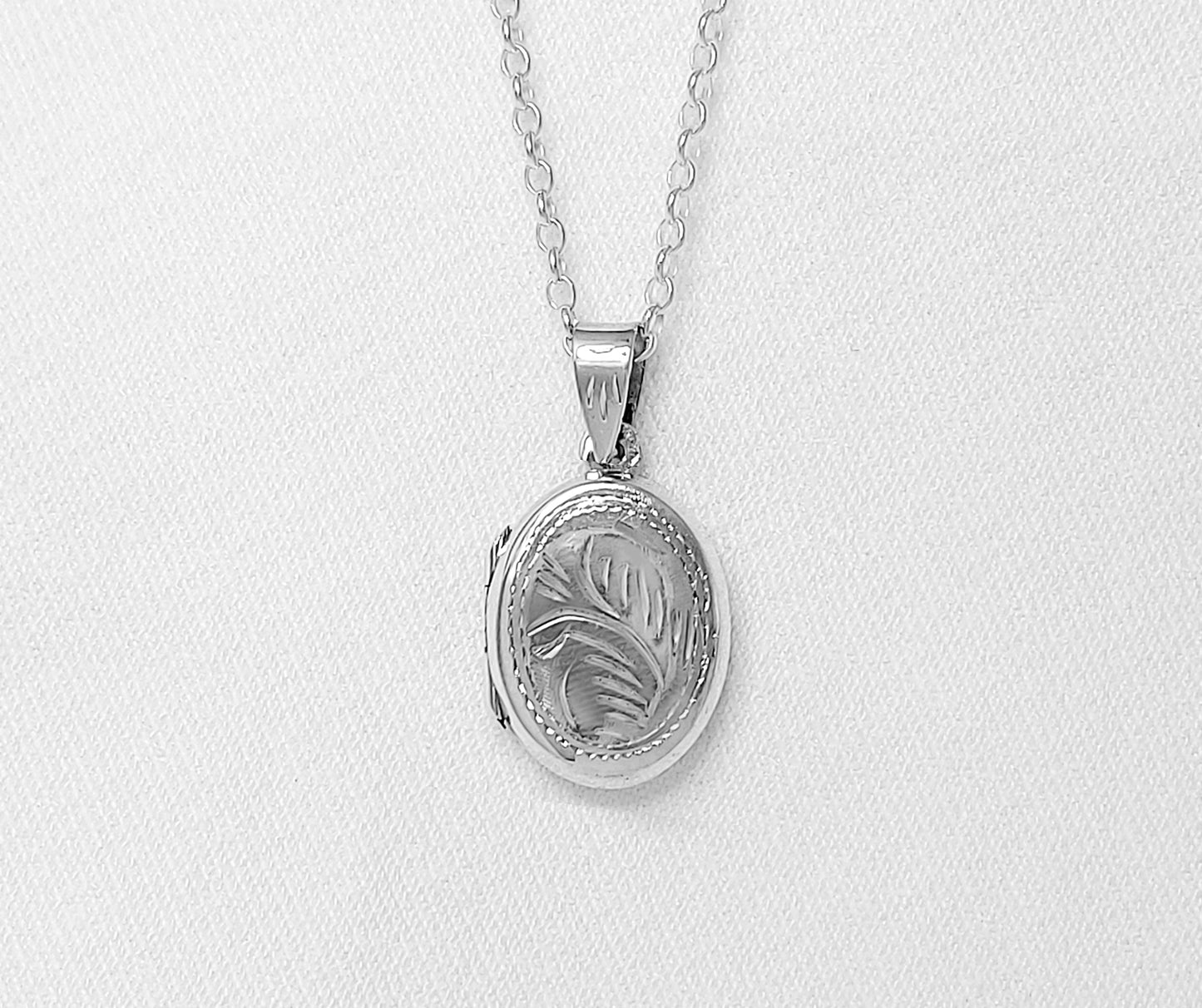 Sterling Silver Oval Locket - Small