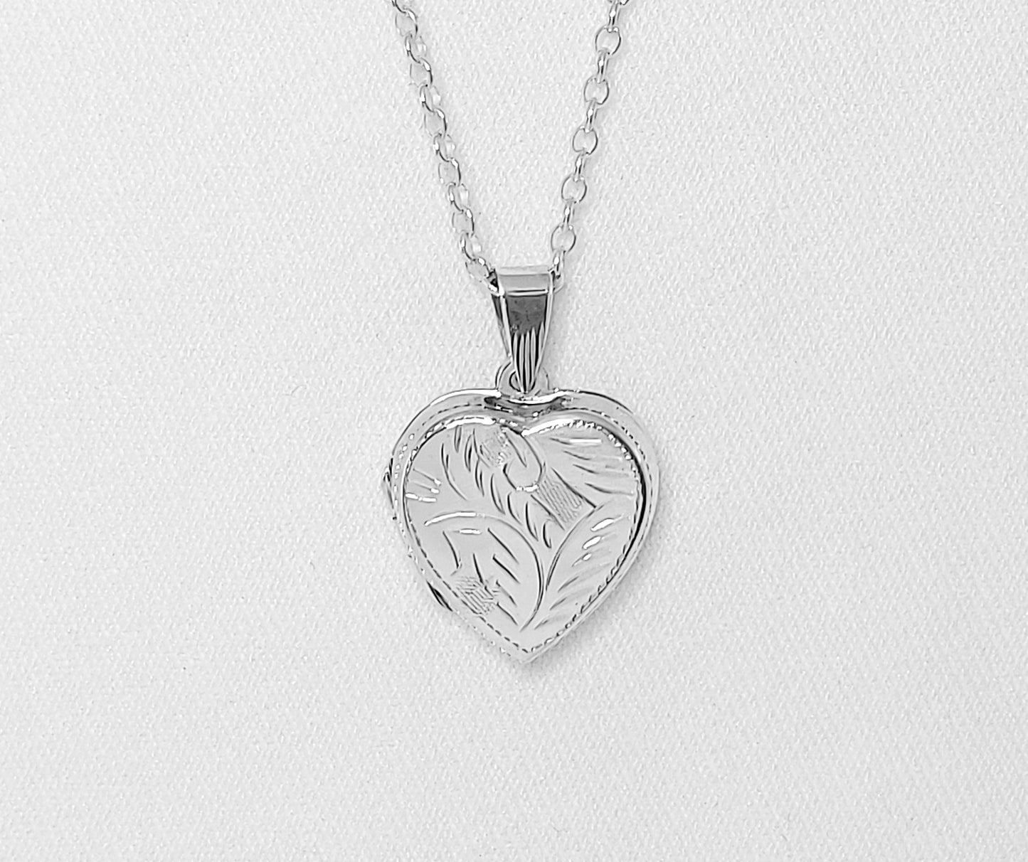 sterling silver heart locket.