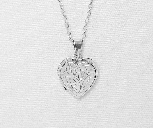 sterling silver heart locket.