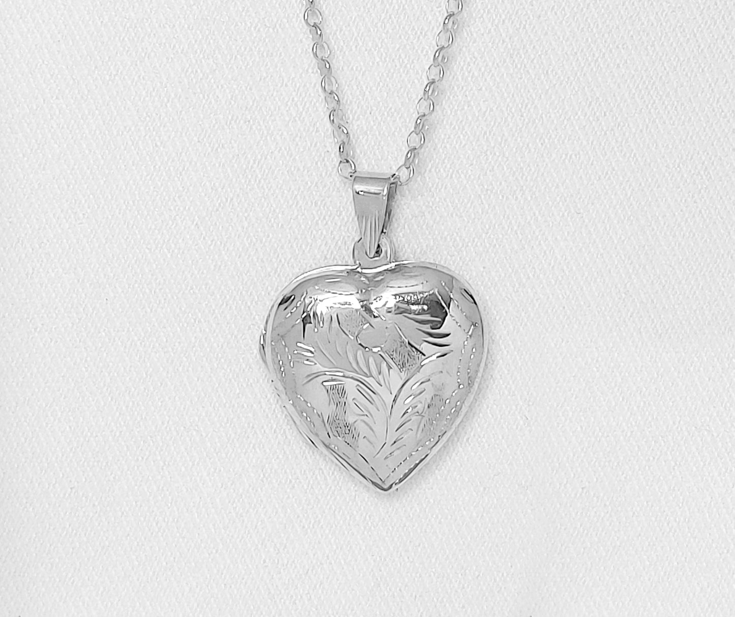 sterling silver heart locket.