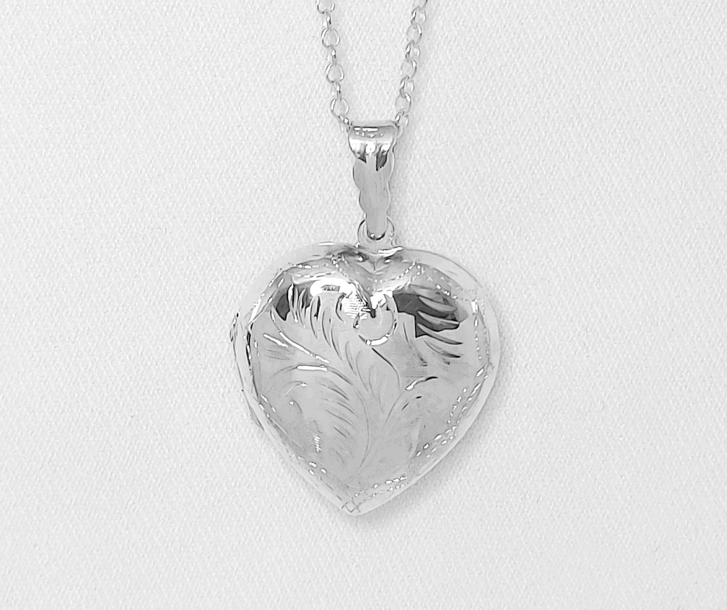 sterling silver heart locket.