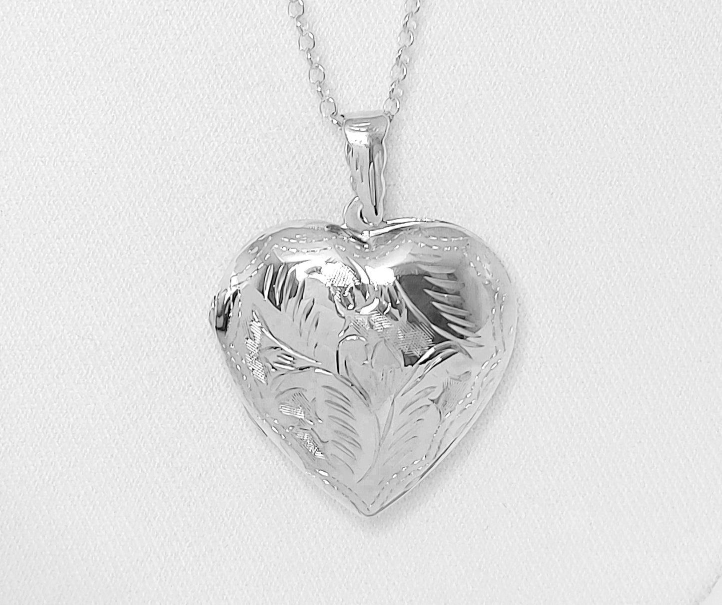 sterling silver heart locket.