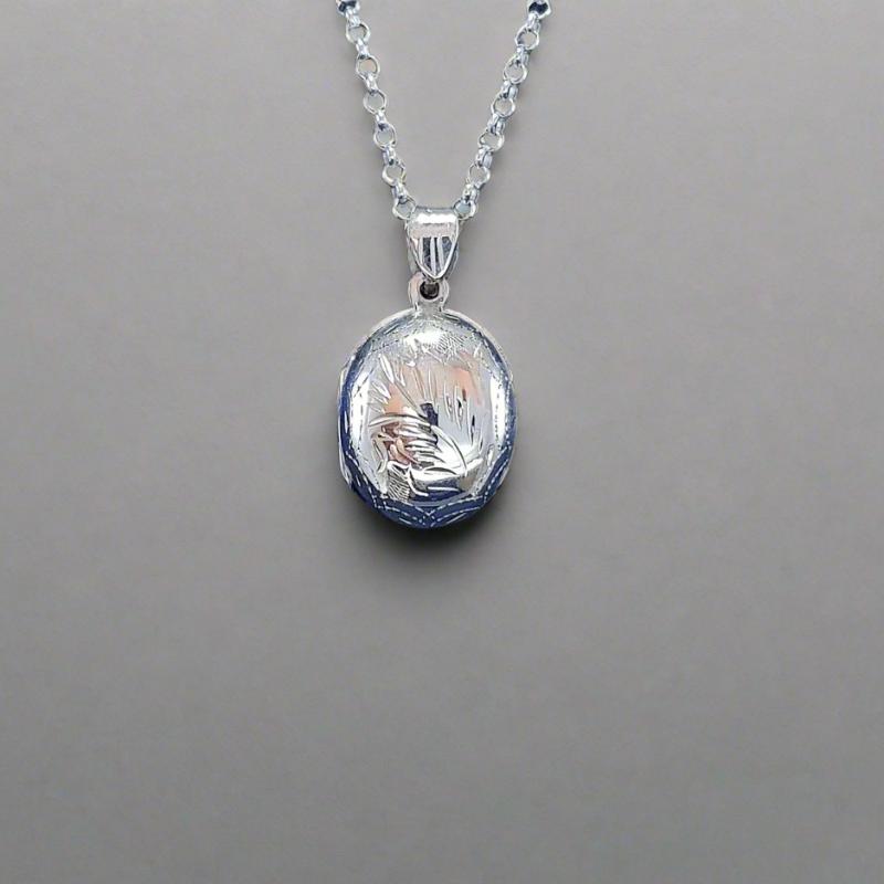Silver Oval Locket with Engraving
