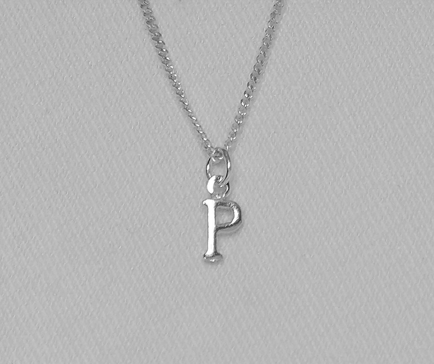 Sterling Silver P Initial Pendant