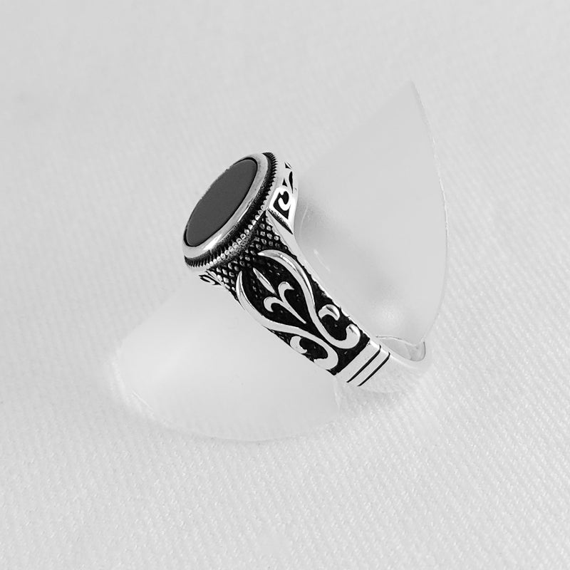 Sterling Silver Onyx Stone Ring