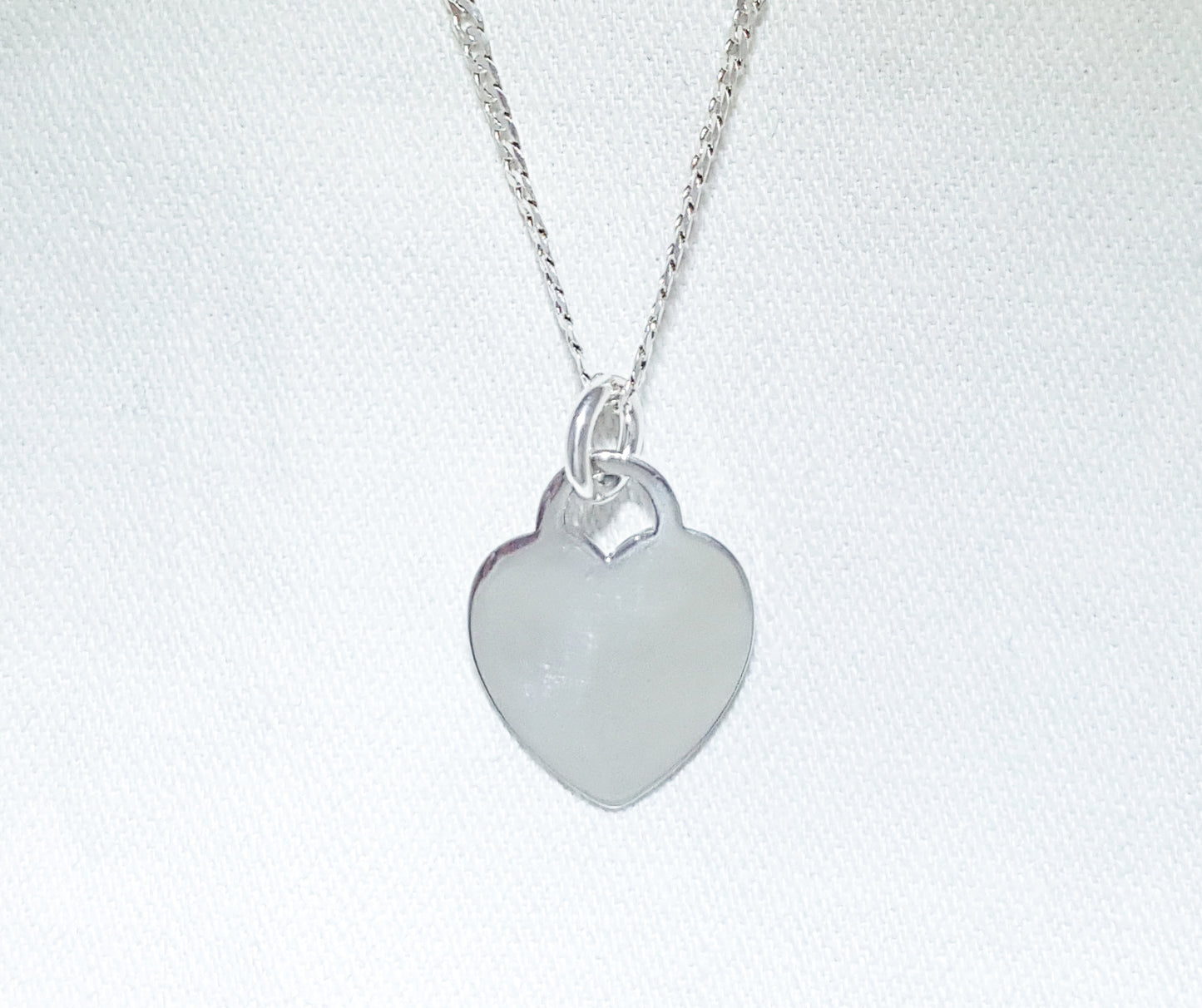Sterling Silver Heart Disk Pendant